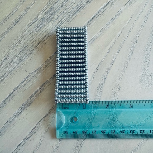 New York & Company Silver Tone Studded Cuff Bracelet. - Picture 5 of 5